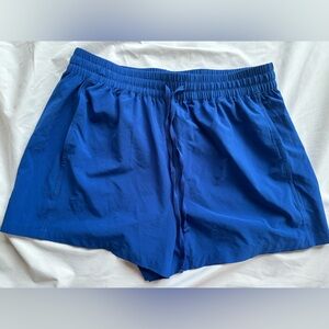 Girlfriend Collective Varsity Stretch Blue Shorts